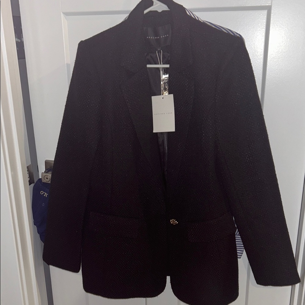 Endless Rose Textured Black Blazer